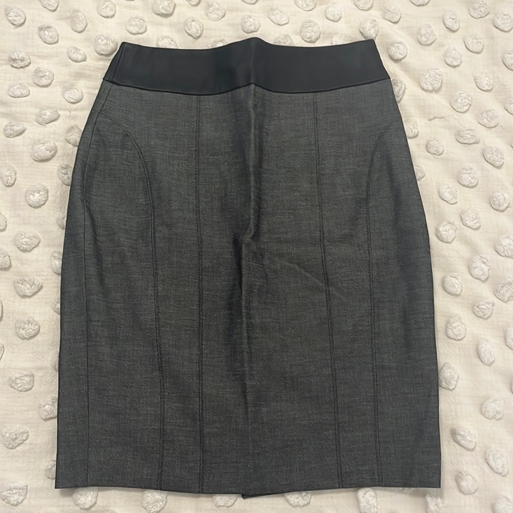 Express Pencil Skirt with Faux Leather